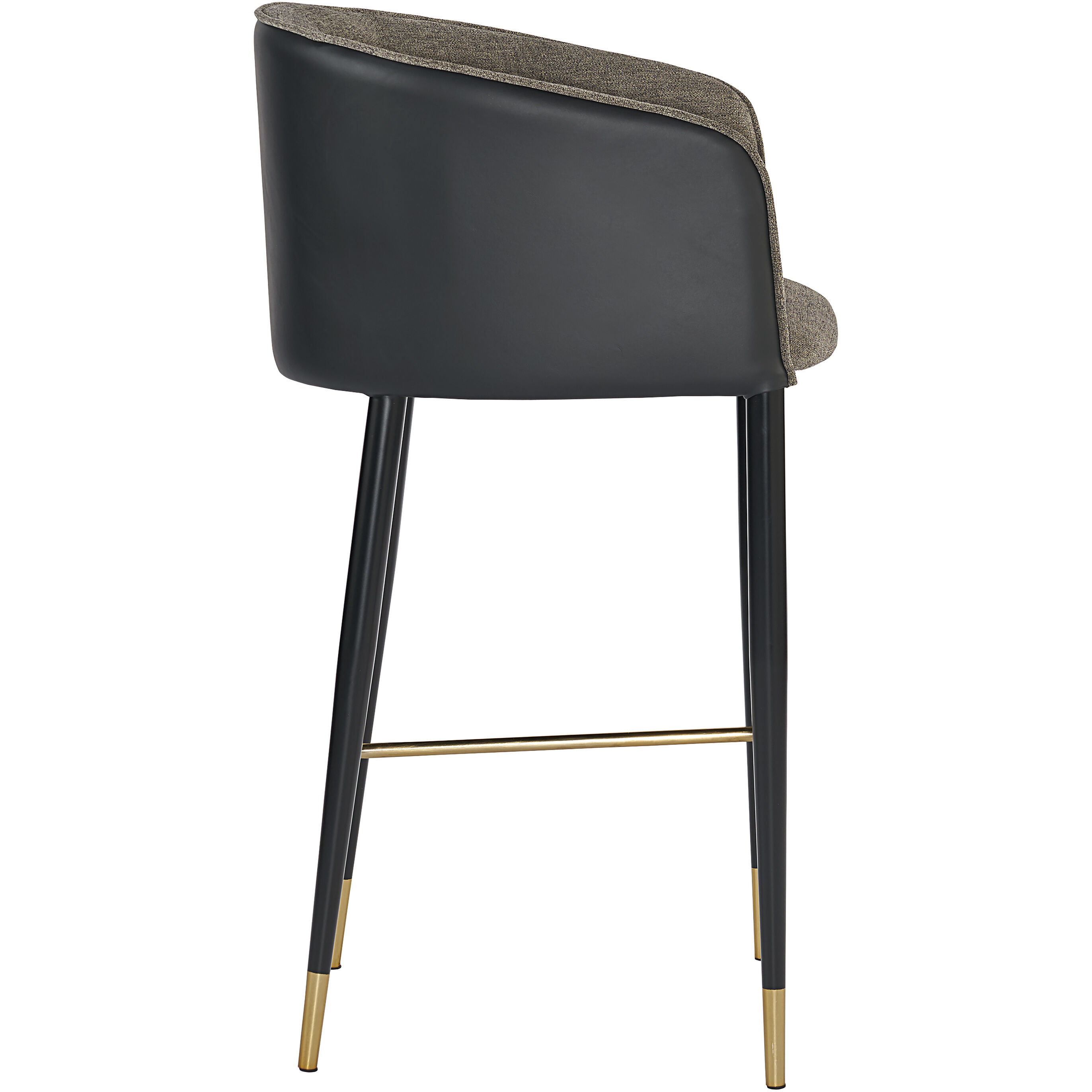 Asher 41.75 inch Sparrow Grey / Napa Black Barstool